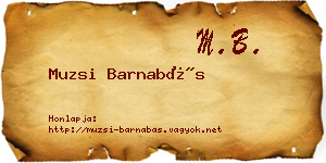 Muzsi Barnabás névjegykártya